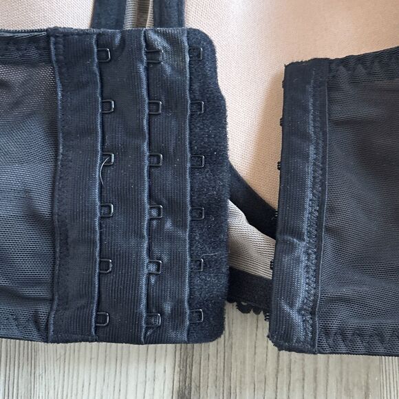 NWOT Adore Me Nymphadora Contour Balconette Bra Underwire Black Heart Lace 40DDD - Picture 7 of 13